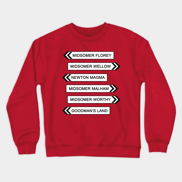 Midsomer Murder Signs #3 Crewneck Sweatshirt by Vandalay Industries